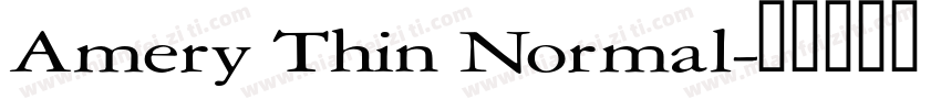 Amery Thin Normal字体转换